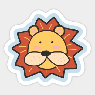 Cute lion face graphic Sticker